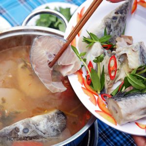 Lẩu cá Tầm Đà Lạt ngon tuyệt là một trong những món ăn danh tiếng của nhà hàng Memory